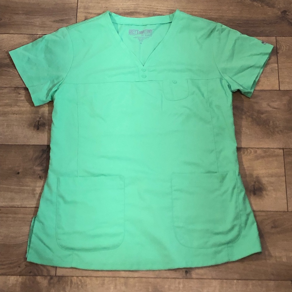 Green Greys Scrub Top
